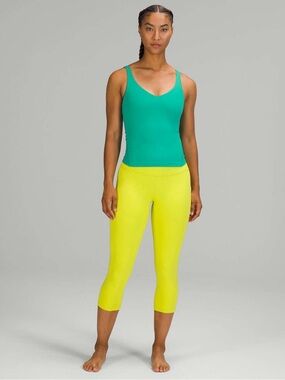 NWT Lululemon Align High-Rise Crop 21" Yellow Serpentine Size 12